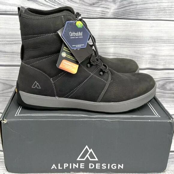 ALPINE DESIGN X KAMIK EZRA WATERPROOF LEATHER BOOTS Men\'s Size 8.5 GREY NEW main image 6